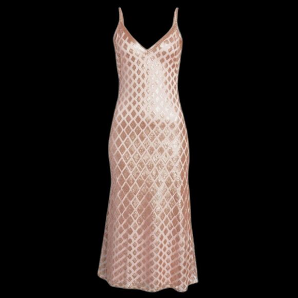 SHO by Tadashi Shoji Diamond Sequins Midi Gown - NWT - Size 12 - Picture 2 of 6